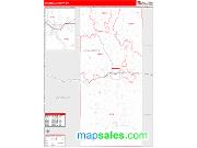 Campbell County, WY <br /> Wall Map <br /> Zip Code <br /> Red Line Style 2025 Map