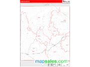Crook County, WY <br /> Wall Map <br /> Zip Code <br /> Red Line Style 2025 Map