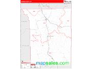 Johnson County, WY <br /> Wall Map <br /> Zip Code <br /> Red Line Style 2025 Map