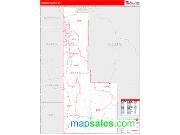 Lincoln County, WY <br /> Wall Map <br /> Zip Code <br /> Red Line Style 2025 Map