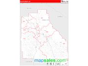 Sublette County, WY <br /> Wall Map <br /> Zip Code <br /> Red Line Style 2025 Map