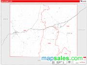 Uinta County, WY <br /> Wall Map <br /> Zip Code <br /> Red Line Style 2025 Map