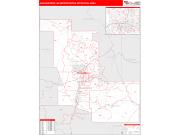 Albuquerque <br /> Wall Map <br /> Red Line Style 2025 Map