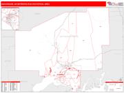 Anchorage <br /> Wall Map <br /> Red Line Style 2025 Map