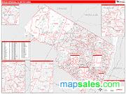 Bergen-Passaic <br /> Wall Map <br /> Red Line Style 2025 Map