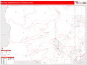 Boulder <br /> Wall Map <br /> Red Line Style 2025 Map