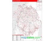Brockton <br /> Wall Map <br /> Red Line Style 2025 Map