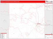 Casper <br /> Wall Map <br /> Red Line Style 2025 Map