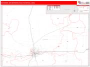 Cheyenne <br /> Wall Map <br /> Red Line Style 2025 Map