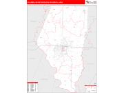 Columbia <br /> Wall Map <br /> Red Line Style 2025 Map