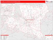 Columbia <br /> Wall Map <br /> Red Line Style 2025 Map