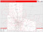 Dayton <br /> Wall Map <br /> Red Line Style 2025 Map