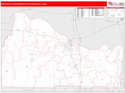 Decatur <br /> Wall Map <br /> Red Line Style 2025 Map
