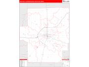 Decatur <br /> Wall Map <br /> Red Line Style 2025 Map