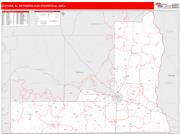 Dothan <br /> Wall Map <br /> Red Line Style 2025 Map