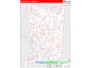 Dutchess County <br /> Wall Map <br /> Red Line Style 2025 Map