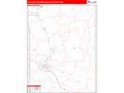 Eau Claire <br /> Wall Map <br /> Red Line Style 2025 Map