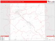 Elkhart-Goshen <br /> Wall Map <br /> Red Line Style 2025 Map