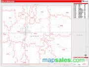 Enid <br /> Wall Map <br /> Red Line Style 2025 Map