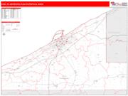 Erie <br /> Wall Map <br /> Red Line Style 2025 Map