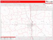 Fargo <br /> Wall Map <br /> Red Line Style 2025 Map