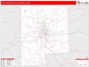 Flint <br /> Wall Map <br /> Red Line Style 2025 Map