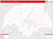 Gadsden <br /> Wall Map <br /> Red Line Style 2025 Map