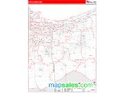 Gary <br /> Wall Map <br /> Red Line Style 2025 Map