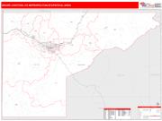 Grand Junction <br /> Wall Map <br /> Red Line Style 2025 Map