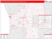 Grand Rapids-Wyoming <br /> Wall Map <br /> Red Line Style 2025 Map
