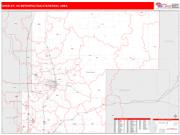 Greeley <br /> Wall Map <br /> Red Line Style 2025 Map
