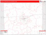 Jackson <br /> Wall Map <br /> Red Line Style 2025 Map