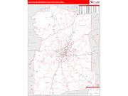 Jackson <br /> Wall Map <br /> Red Line Style 2025 Map