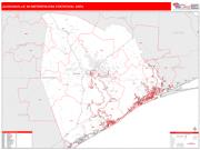 Jacksonville <br /> Wall Map <br /> Red Line Style 2025 Map