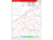 Jamestown <br /> Wall Map <br /> Red Line Style 2025 Map