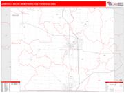 Janesville-Beloit <br /> Wall Map <br /> Red Line Style 2025 Map