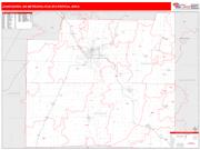 Jonesboro <br /> Wall Map <br /> Red Line Style 2025 Map