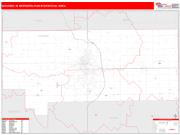 Kokomo <br /> Wall Map <br /> Red Line Style 2025 Map