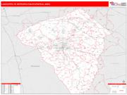 Lancaster <br /> Wall Map <br /> Red Line Style 2025 Map
