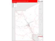 Las Cruces <br /> Wall Map <br /> Red Line Style 2025 Map