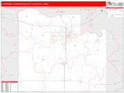 Lawrence <br /> Wall Map <br /> Red Line Style 2025 Map