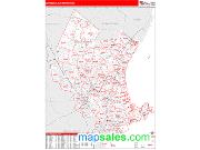 Lawrence <br /> Wall Map <br /> Red Line Style 2025 Map