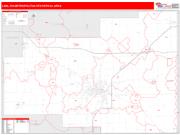 Lima <br /> Wall Map <br /> Red Line Style 2025 Map