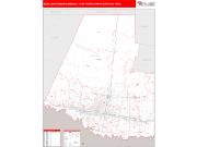 McAllen-Edinburg-Mission <br /> Wall Map <br /> Red Line Style 2025 Map