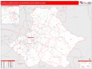 Athens-Clarke County <br /> Wall Map <br /> Red Line Style 2025 Map