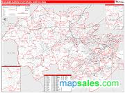 Middlesex-Somerset-Hunterdon <br /> Wall Map <br /> Red Line Style 2025 Map