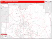Ocala <br /> Wall Map <br /> Red Line Style 2025 Map