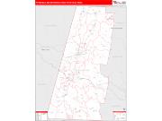 Pittsfield <br /> Wall Map <br /> Red Line Style 2025 Map
