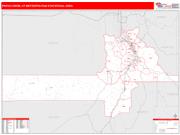 Provo-Orem <br /> Wall Map <br /> Red Line Style 2025 Map