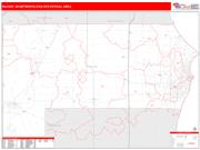 Racine <br /> Wall Map <br /> Red Line Style 2025 Map